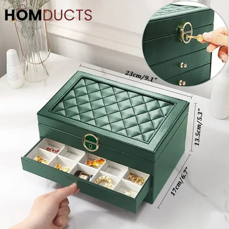 Multilayer High-end Jewelry Organizer With Lock