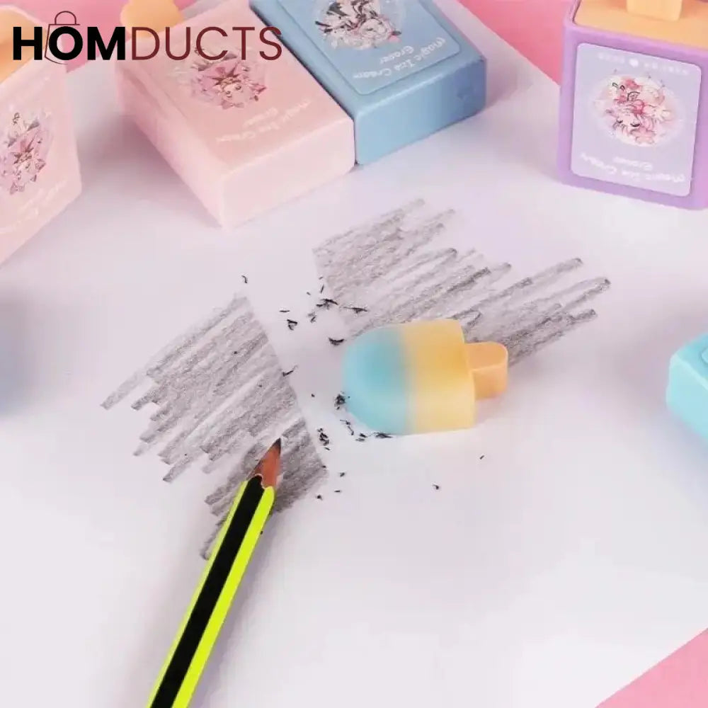 Popsicle Shape Eraser Set