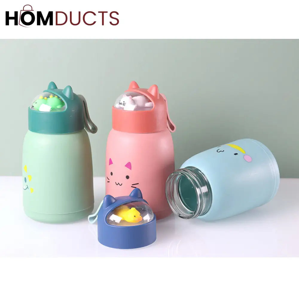 Portable Mini Thermos Glass Cup