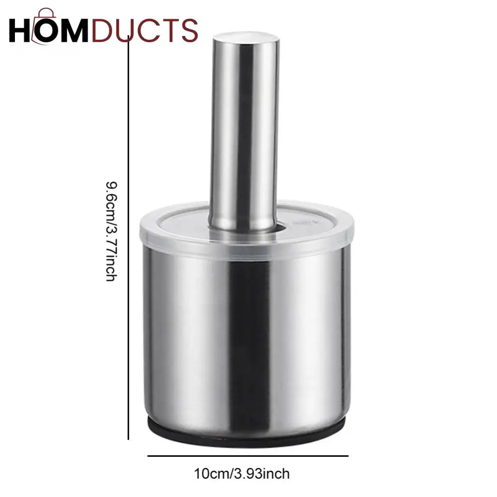 Premium 304 Stainless Steel Garlic Press & Pill Crusher - Manual Mortar and Pestle Set Rust-Proof Kitchen Tool