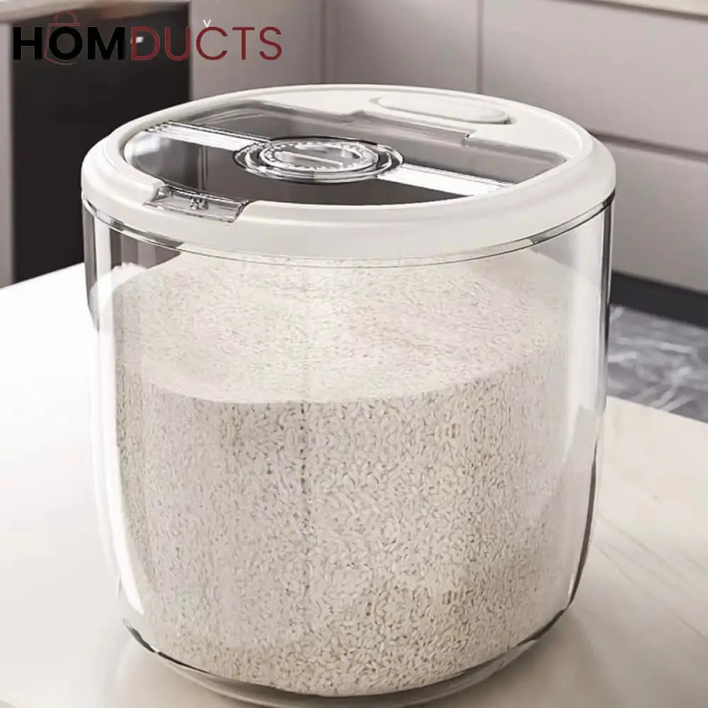 Premium Acrylic Rice Storage Box - Transparent Kitchen Container with Airtight Lid