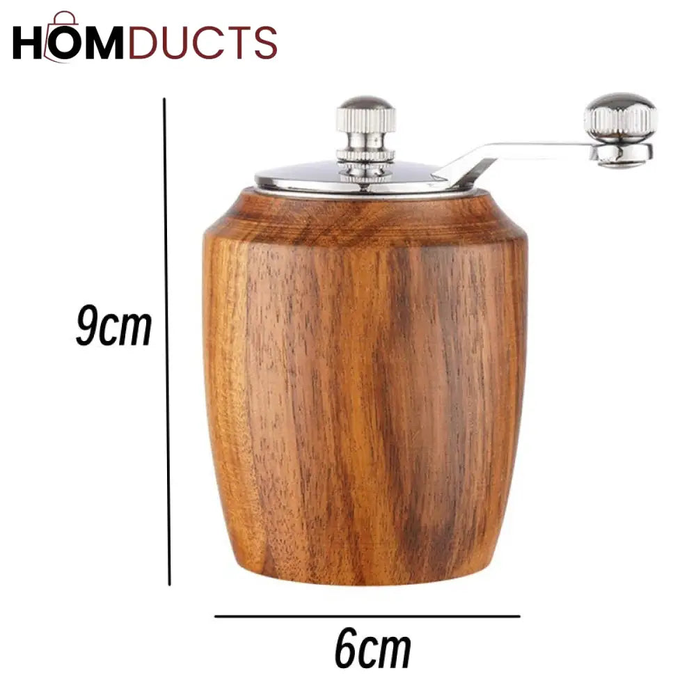 Premium Wooden Manual Pepper Grinder – Hand Crank Spice Mill for Freshly Ground Seasoning