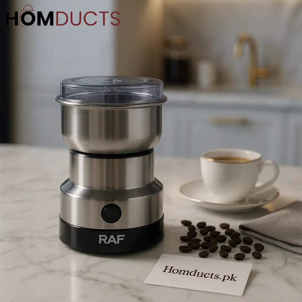 RAF 300W Stainless Steel Multifunctional Coffee & Spice Grinder – Electric Bean Mill with Steel Blades