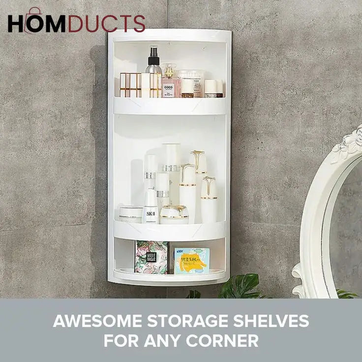 Rotating Wall Mounted Storage Cabinet - Space Saving Organizer