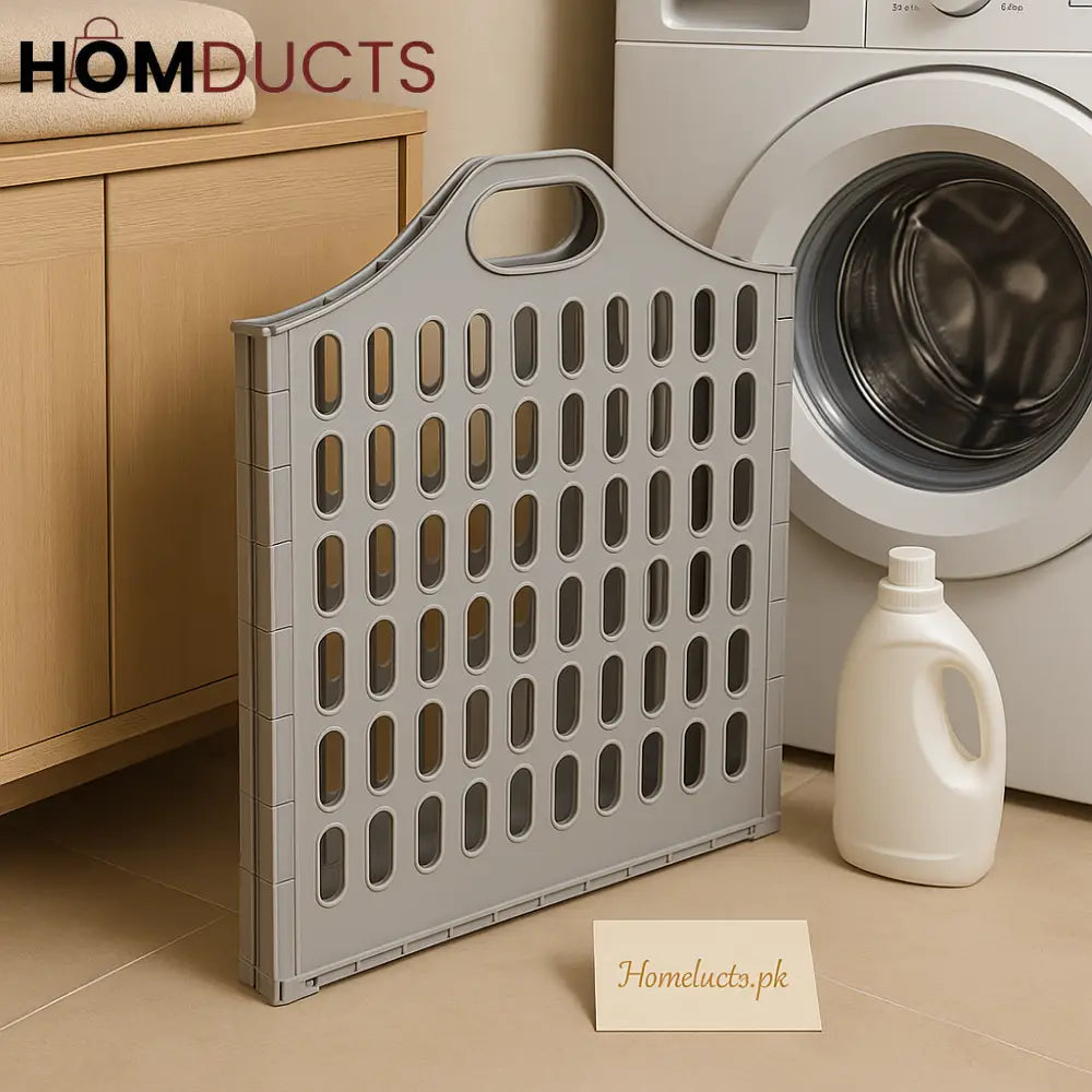 Slim Collapsible Laundry Basket – Space-Saving Storage Bin for Clothes