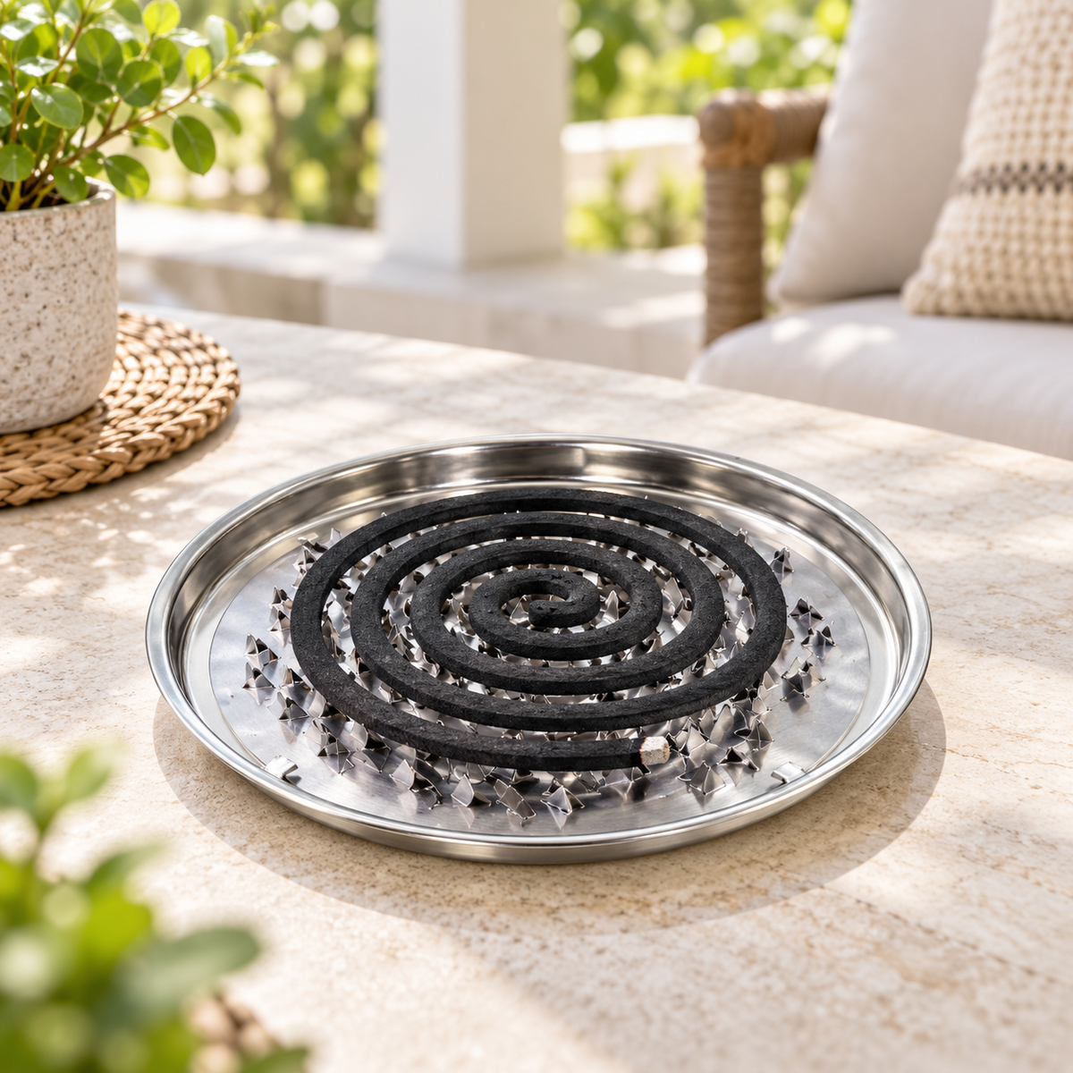 Stainless steel mosquito coil holder