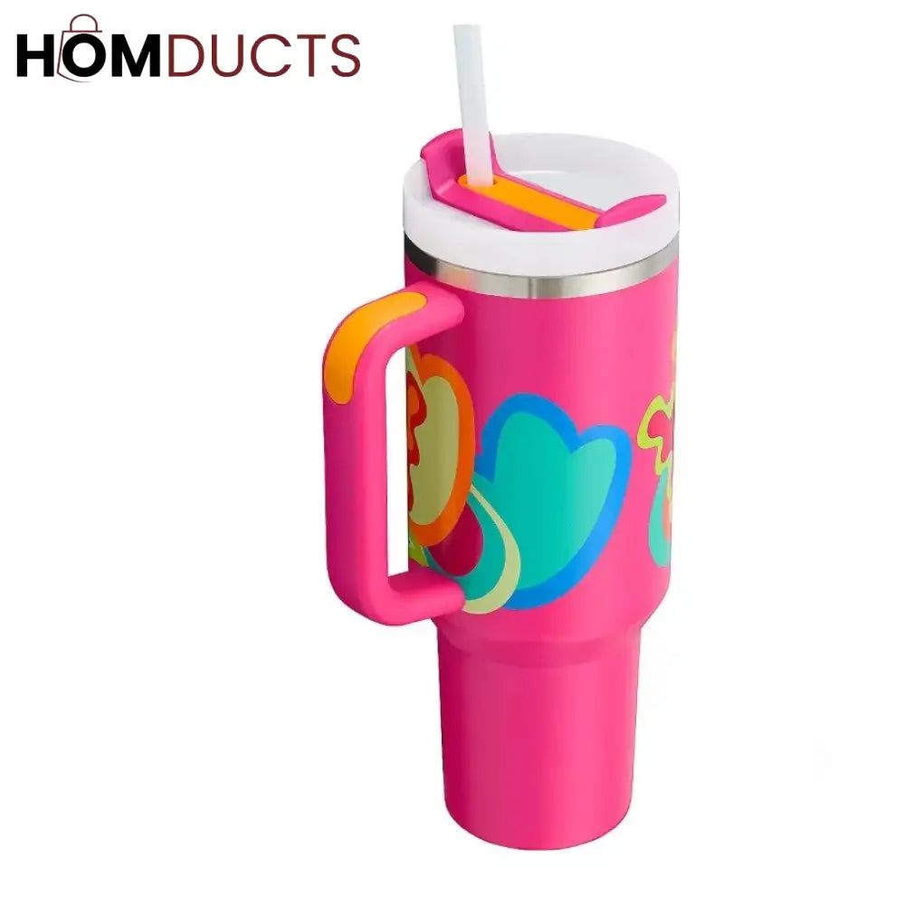 Stanley 40oz Quencher H2.0 Tumbler - Tropical Wave Edition: Stay Hydrated in Style