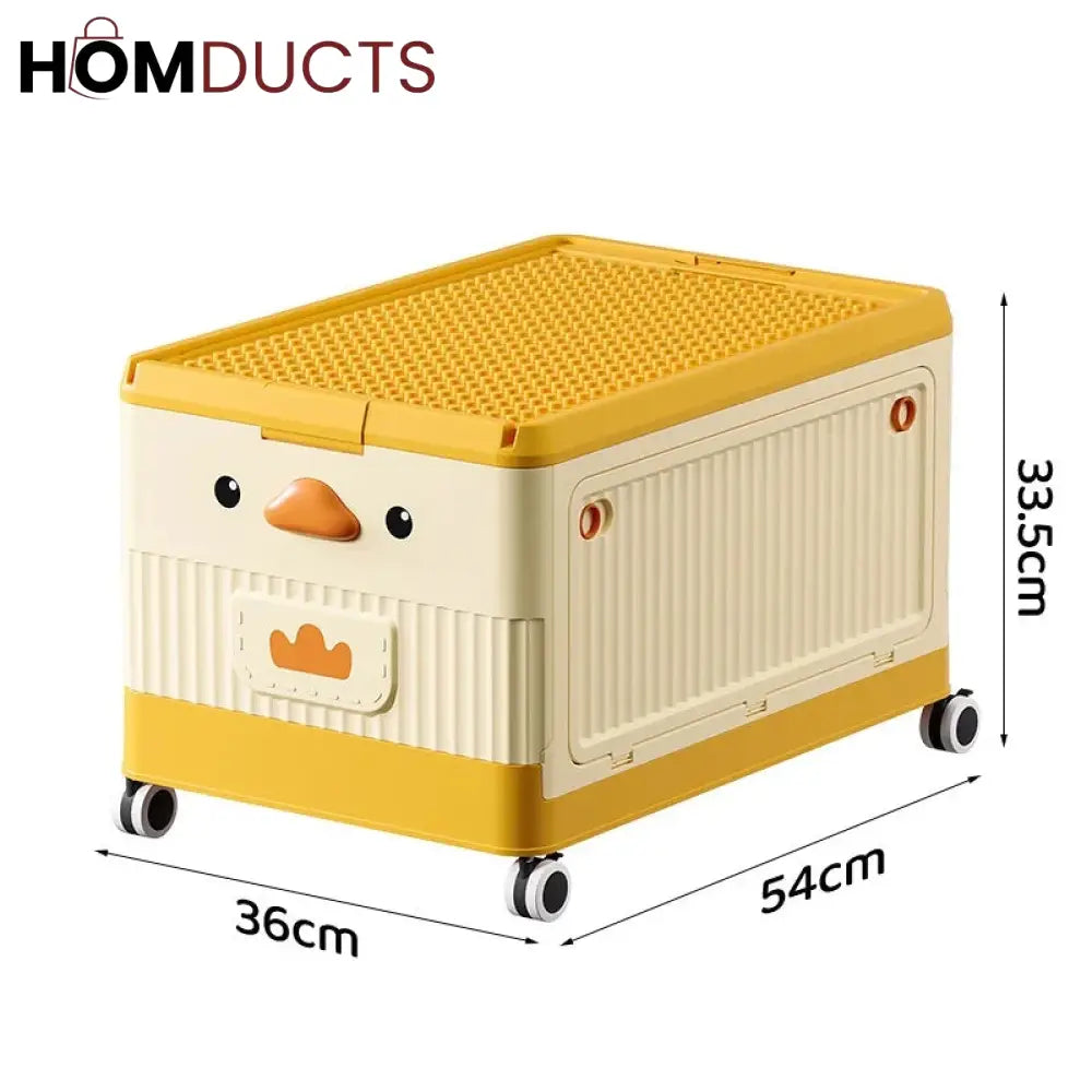 Toy Storage Box With Wheel