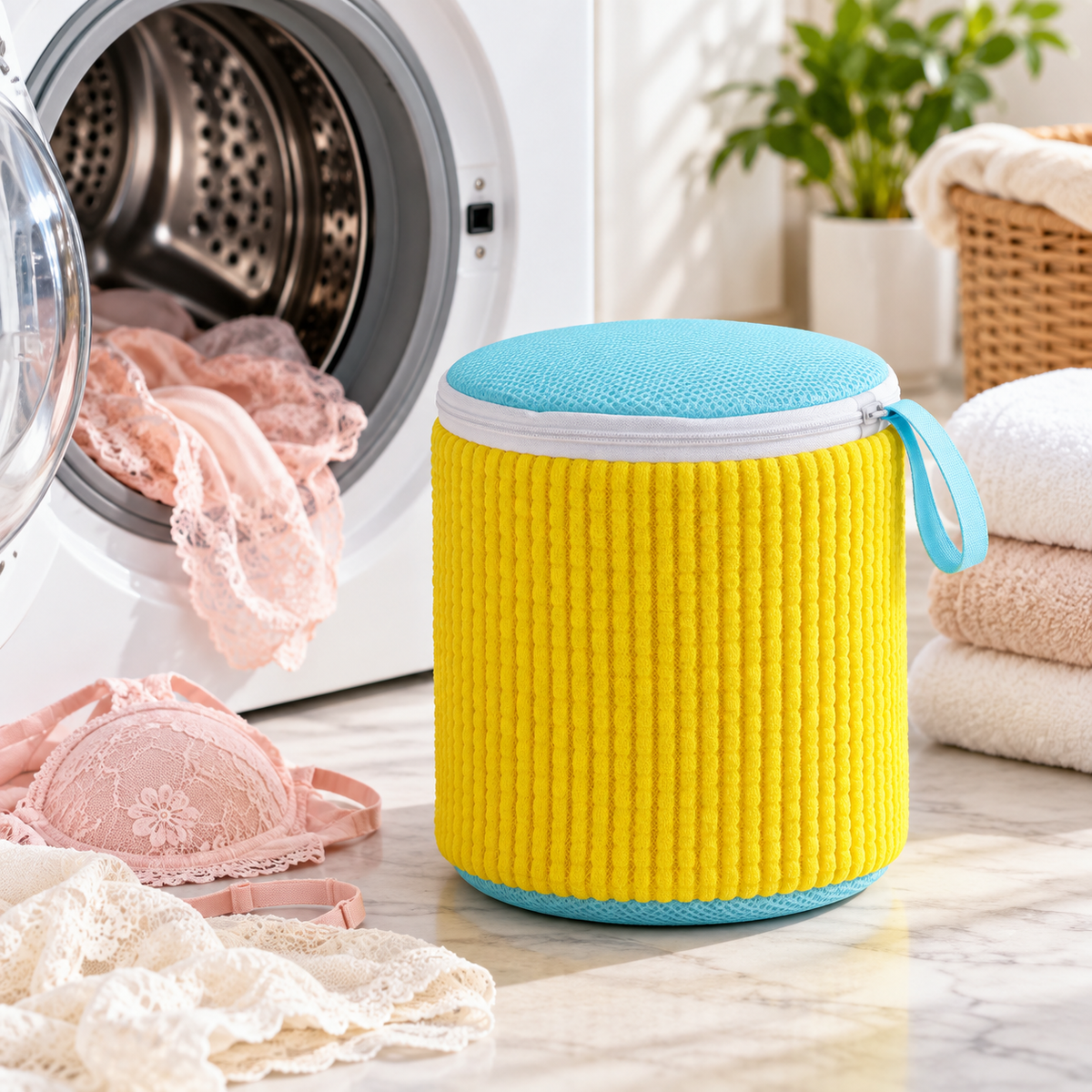 Structured undergarments laundry wash bag