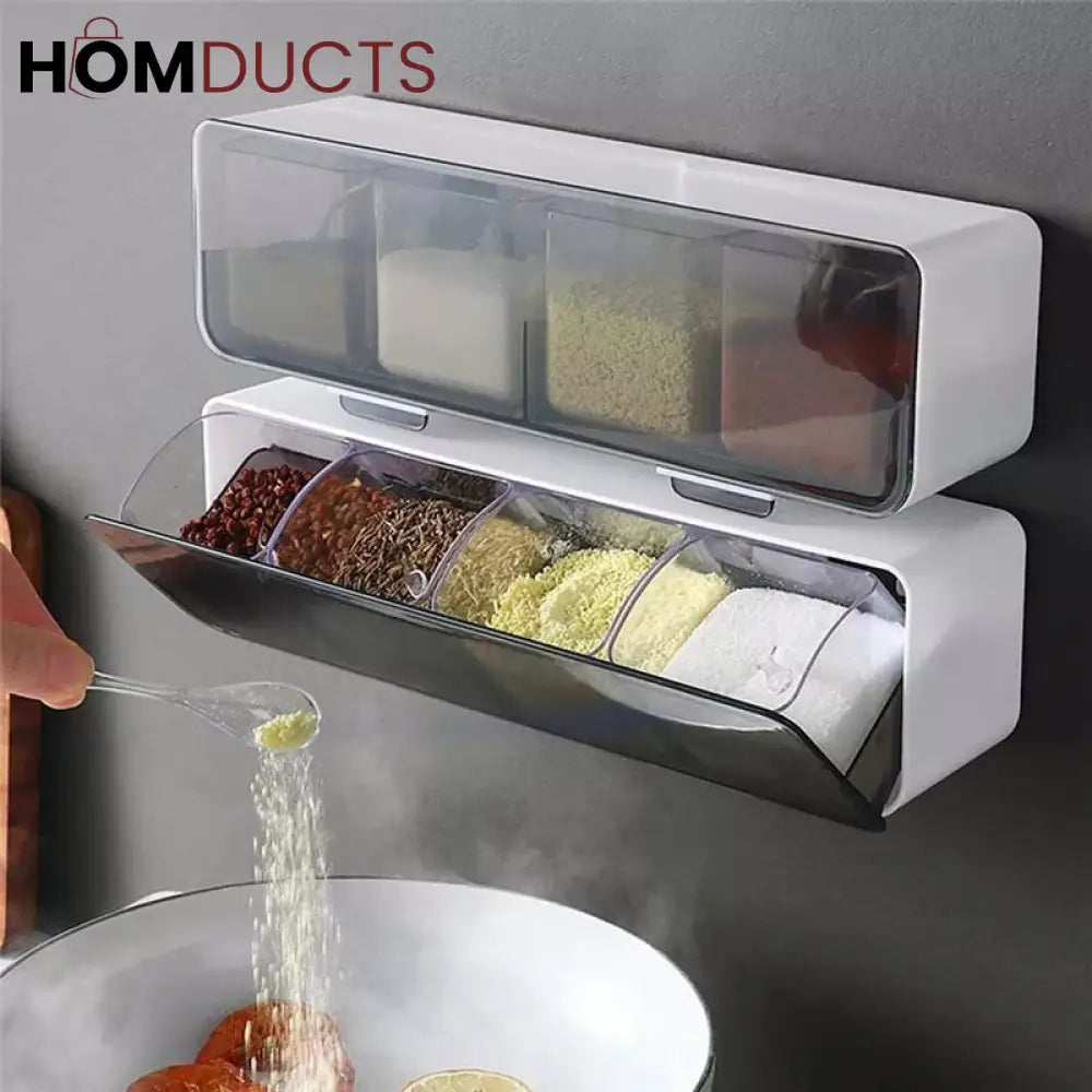 Wall Mounted Punch Free Seasoning Box
