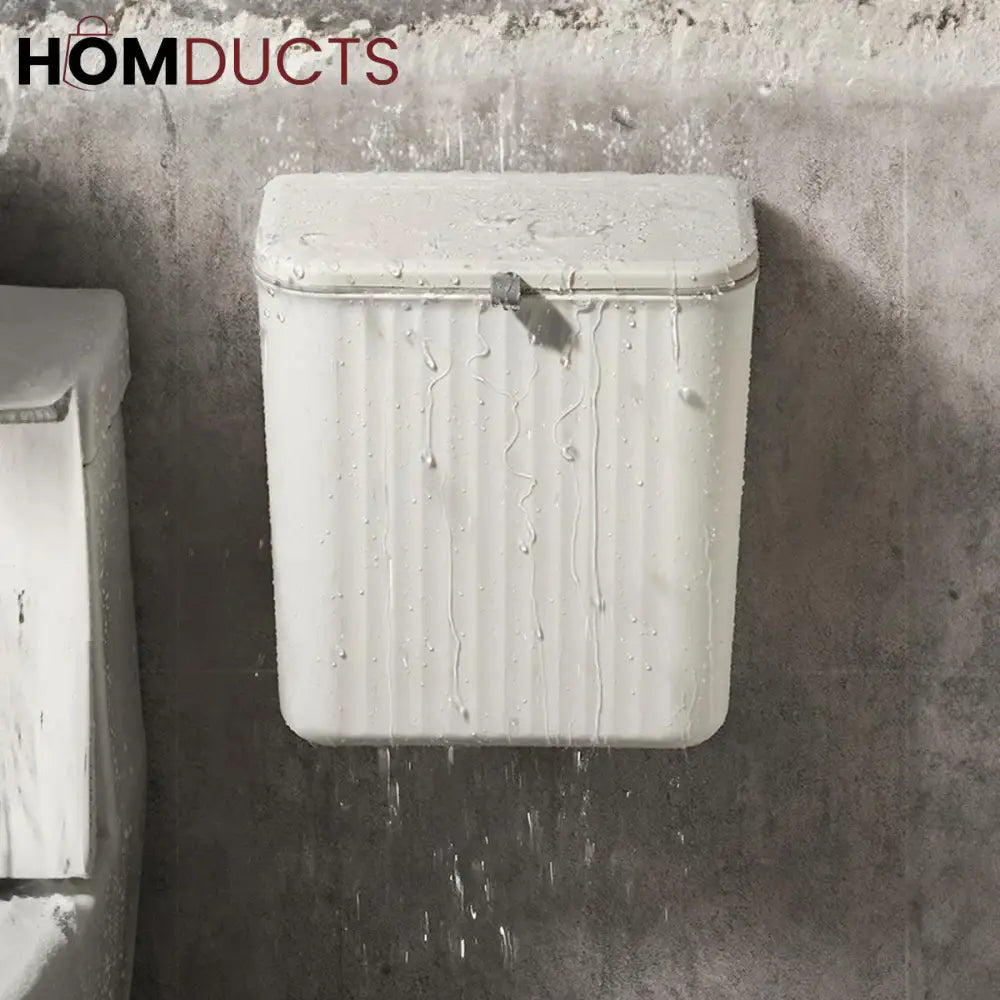 Wall-Mounted Slim Trash Bin – Space-Saving Kitchen Waste Container with Lid