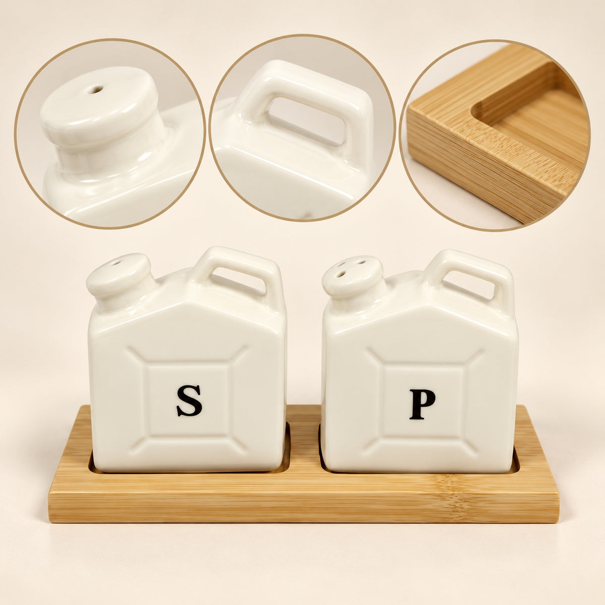 White ceramic S and P salt and pepper shaker set feature image