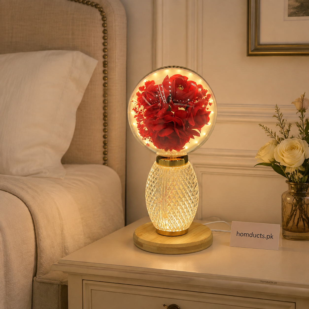 Decorative Red Flower Light Table Lamp 19-3