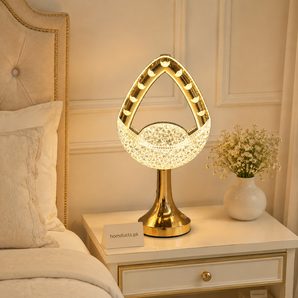 Golden Triangle Crystal Table Lamp RJ5