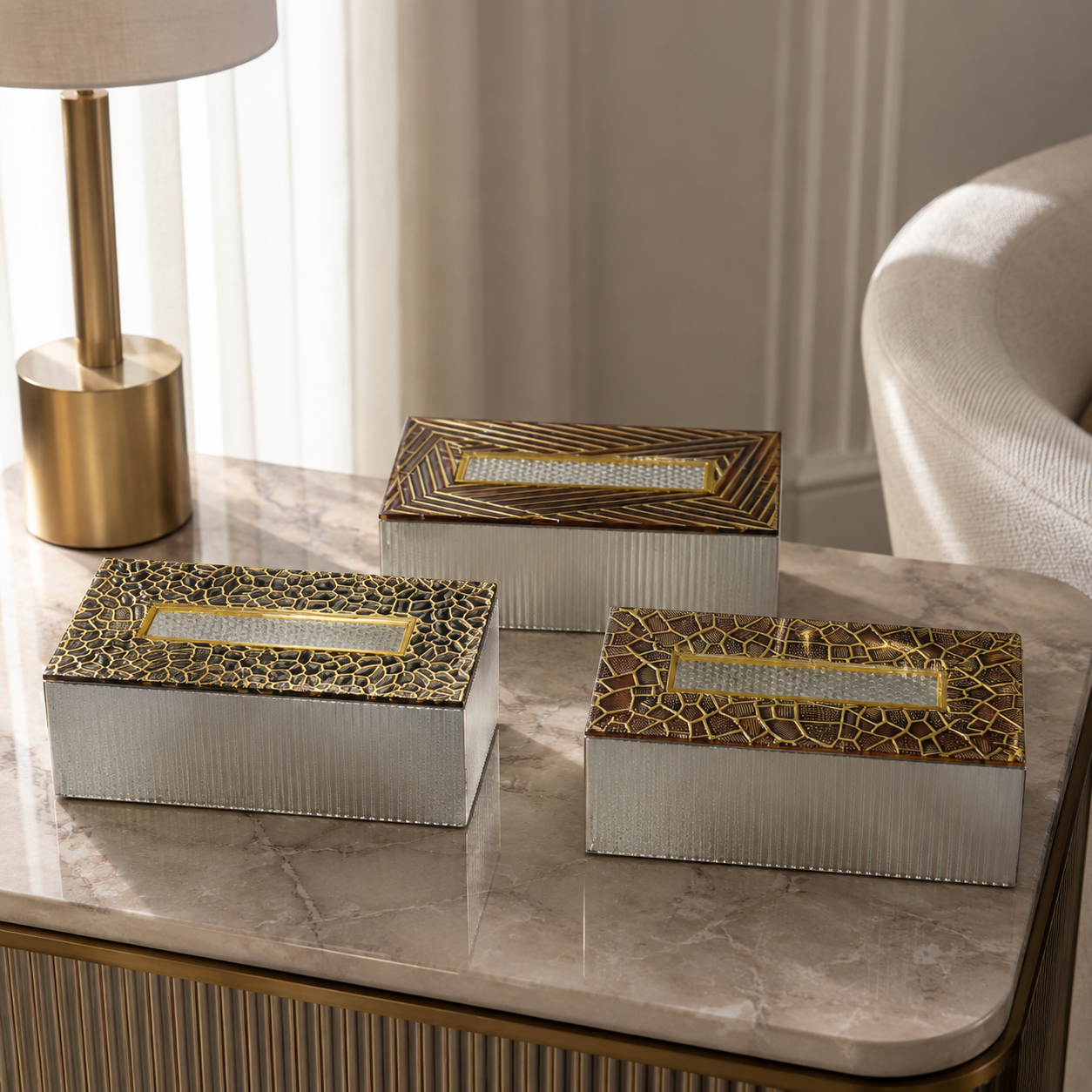 Large Metal Container Tissue Box 15-2