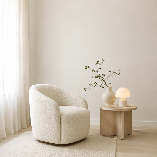Modern minimal home decor trends in a neutral interior