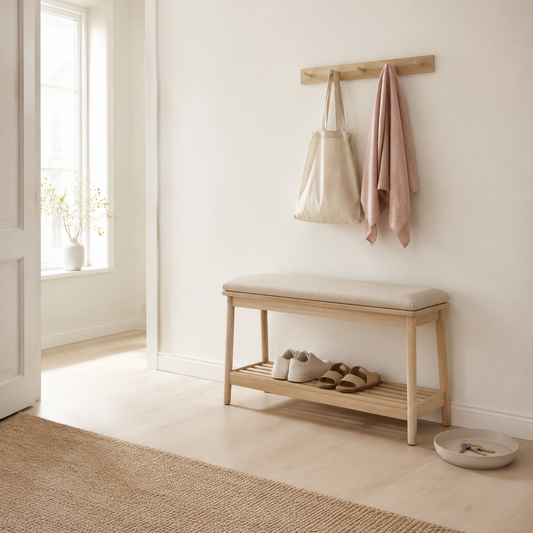 Space-saving apartment entryway organization