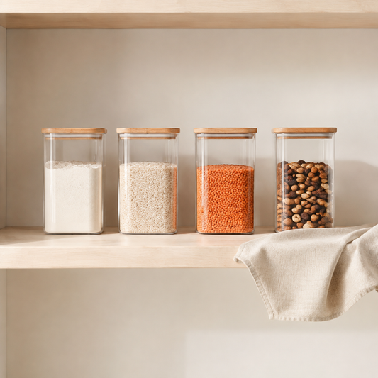 Storage containers for flour rice lentils and dry fruits