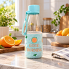 Good Morning 450ml Glass Water Bottle with Soft Fabric Sleeve lifestyle