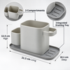 3-Compartment Kitchen Sink Organizer with Draining Tray – 21.3cm features