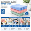 3-Piece Microfiber Kitchen Cleaning Cloth Set – Soft, Super Absorbent & Reusable