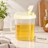 1000ml translucent kitchen oil jug with handle and pouring spout
