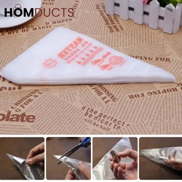 100Pcs Disposable Piping Bags
