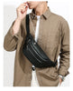Luxury Multi-Zip Leather Crossbody Waist Bag — Premium Everyday Travel Sling