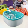 Hands-Free Fruit and Vegetable Washer with Manual Crank – Automatic Spin Cleaning Bowl for Kitchen