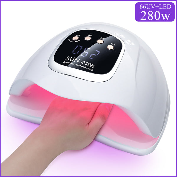 SUN X15 MAX Intelligent Infrared Sensing UV LED Nail Dryer – Fast Dry Gel Nail Dryer for Manicure and Pedicure
