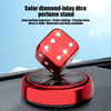 Crystal Dice Car Solar Fragrance Diffuser – Rotating Dashboard Air Freshener