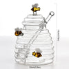 Bee Hive Glass Honey Jar With Dipper