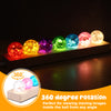 Luxury Crystal LED Globe Lamp – 7 Color Decorative Light on Wooden Base