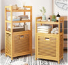 Luxury Rattan Tilt-Out Laundry Hamper with Dual Compartments