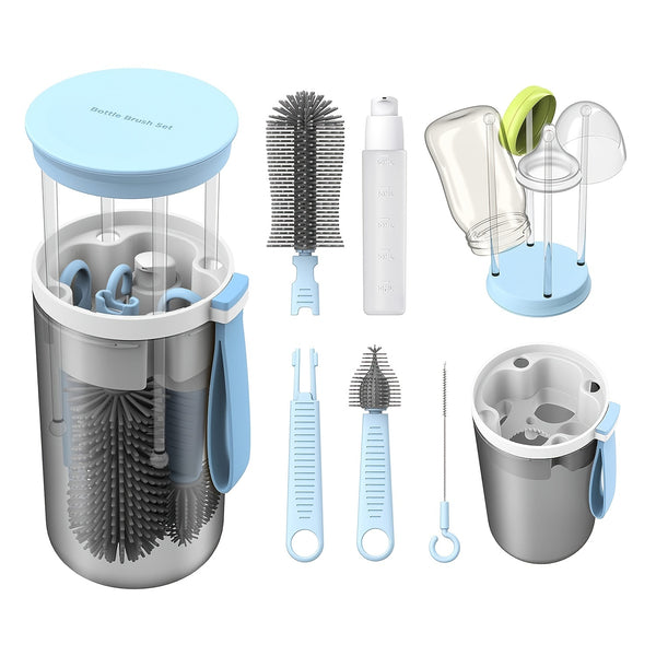 Multi-Functional Baby Bottle Cleaner Kit – Bottle, Nipple & Straw Brushes