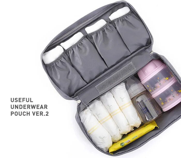 Travel Underwear and Bra Organizer Bag – Portable Lingerie Storage Pouch with Compartments for Socks, Panties, and Bras
