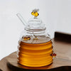 Bee Hive Glass Honey Jar With Dipper