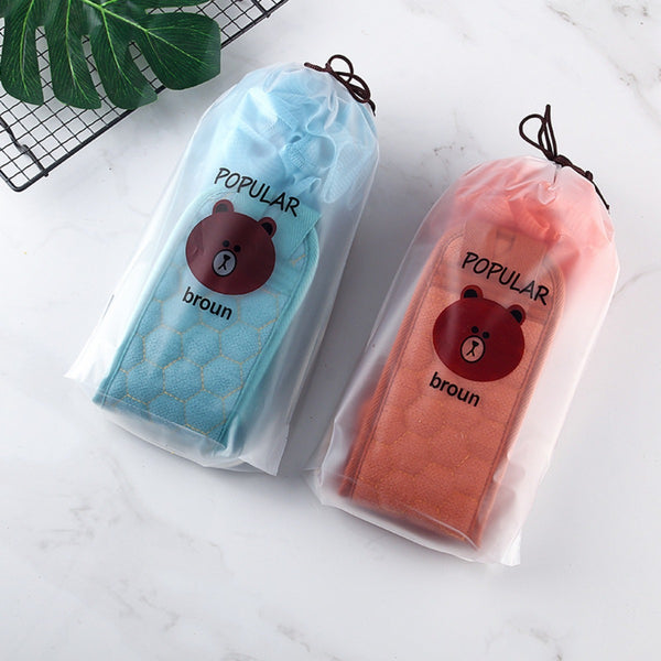 Luxury Exfoliating Bath Set – Back Scrubber, Loofah & Body Glove