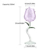 Luxury Rose Wine Glass – Elegant Tulip-Shaped Crystal Goblet with Leaf Stem