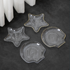 Gold-Trimmed Glass Star-Shaped Serving Dishes Set 8pcs