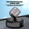 Crystal Dice Car Solar Fragrance Diffuser – Rotating Dashboard Air Freshener
