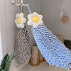 Floral Daisy Hanging Microfiber Hand Towel