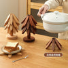 Wooden Tree-Shaped Coaster Set – Creative Foldable Heat-Resistant Table Decor Stand