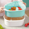 Hands-Free Fruit and Vegetable Washer with Manual Crank – Automatic Spin Cleaning Bowl for Kitchen
