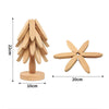 Wooden Tree-Shaped Coaster Set – Creative Foldable Heat-Resistant Table Decor Stand