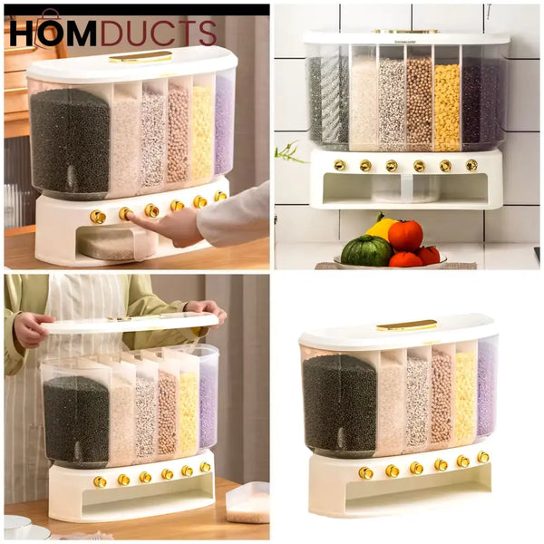 10Kg Wall Mounted Sealed Luxury Rice And Lentils Dispenser