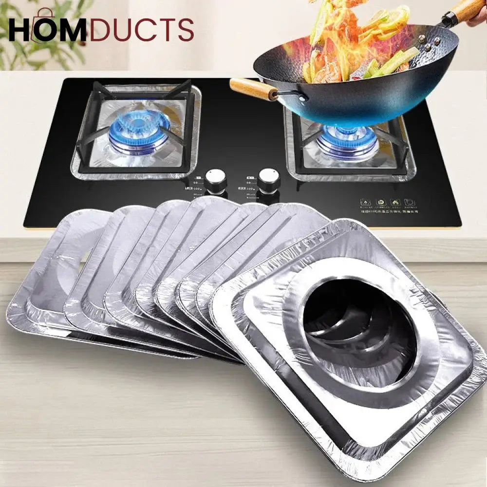 10Pcs Disposable Aluminium Stove Protector