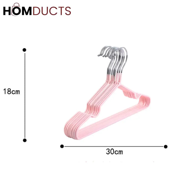 10Pcs Nonslip Metal Clothes Hanger