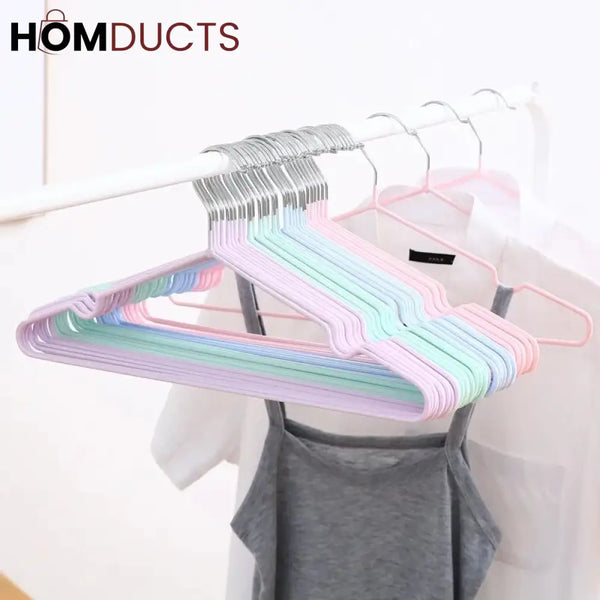 10Pcs Nonslip Metal Clothes Hanger