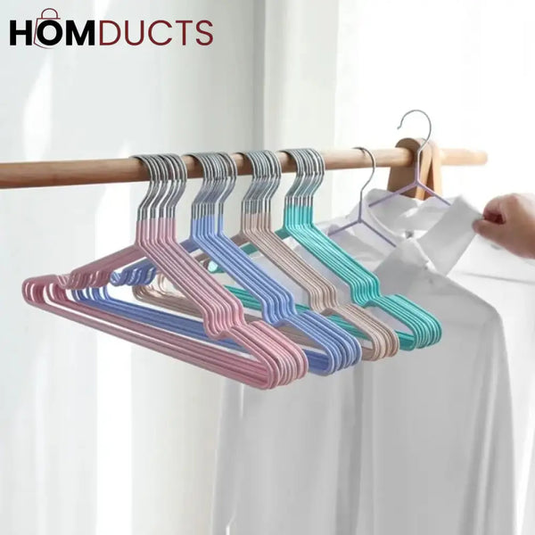 10Pcs Nonslip Metal Clothes Hanger